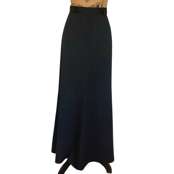 Other Dresses & Skirts - Vintage Black Polyester A-Line Maxi Skirt Women’s S